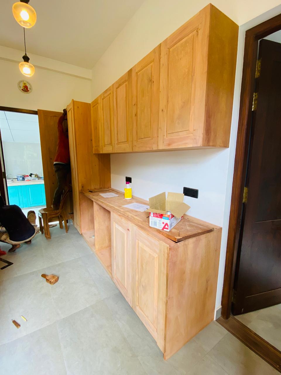 Overhead cabinetry install